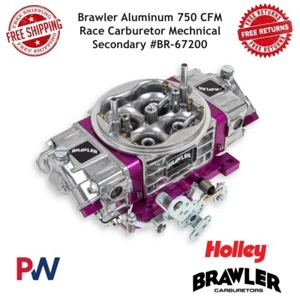 Brawler Aluminum 750 CFM Race Carburetor Mechnical Secondary #BR-67200 - Picture 1 of 16
