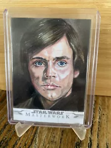 2021 Topps Star Wars Masterwork Sketch 1/1 Luke Skywalker By Marcia Dye - Picture 1 of 2