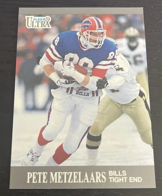 1991 Fleer Ultra - Pete Metzelaars - Buffalo Bills - #3 - Image 1 of 2