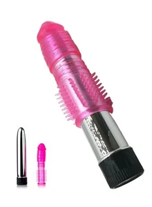 Anal Vaginal Vibrator mit realistischer Penishülle und Vibrator - Bild 1 von 3