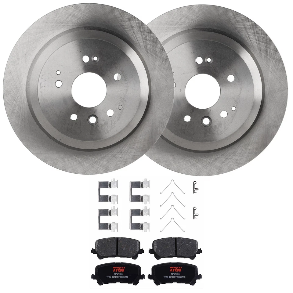 KIT TRW-062224-122 Juego de 2 ruedas discos de freno y kits de pastillas traseras para Acura MDX 14-16 Foto 1 de 4