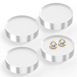 Acrylic Base Stand 4 Pieces Acrylic Blocks for Display 4 X 4 X 1 Inch Clear P... - Bild 1 von 7