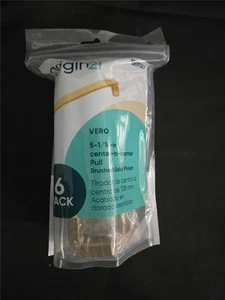 = Origin 21 VERO 5-1/16" CTC Pull Brushed Gold Finish 6 PK 5097621 - Picture 1 of 3