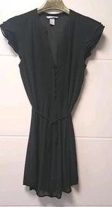 Kleid,H&M,Sommerkleid, Gr.38,schwarz,Chiffon,luftig,L 90 cm,unterlegt - Bild 1 von 8