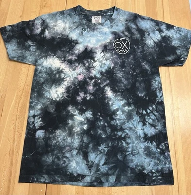 Oversized Shaka Wear Heavyweight BLUE Tie-Dye T-Shirt w/ Embroidery - Men's Sz M - Image 1 of 4