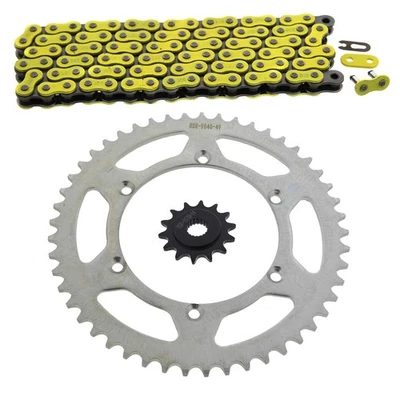 Kawasaki KX250F 250 F 2011 2012 2013 2014 cadena amarilla y piñón 14/49 114 L Foto 1 de 4