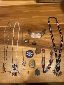 Vintage lot of native American authentic Jewelry an artifacts - Picture 1 of 15