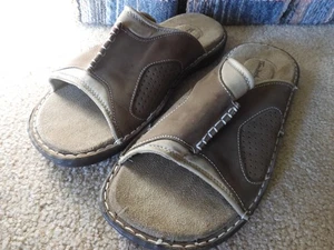 Thom McAnn Men’s Size 11 Brown Open Toe Sandals Poron 4000 Upper Leather - Bild 1 von 5