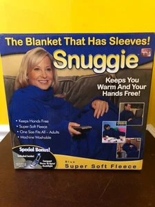 New Original 2009 Snuggie As Seen On TV Blue Fleece Blanket That Has Sleeves! - Picture 1 of 6
