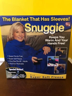 New Original 2009 Snuggie As Seen On TV Blue Fleece Blanket That Has Sleeves! - Image 1 of 4