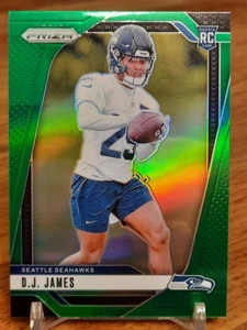 D.J. James 2024 Panini Prizm Green Prizm RC #322 Seattle Seahawks - Bild 1 von 2
