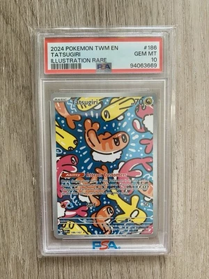 2024 Pokemon SV Twilight Masquerade Tatsugiri Illustration Rare #186 PSA 10 - Image 1 of 2