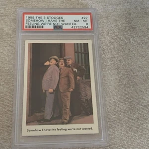 1959 Fleer Three Stooges #27 Somehow I Have The Feeling We're PSA 8 New Label - Bild 1 von 4