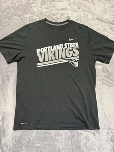 Nike Dri Fit Shirt Mens Sz L Gray Portland State Vikings - Picture 1 of 5
