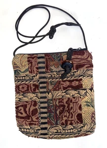 Vintage Rare Bag Carpet Bag Purse 70’s Boho Woven Tapestry Flaw - Picture 1 of 24