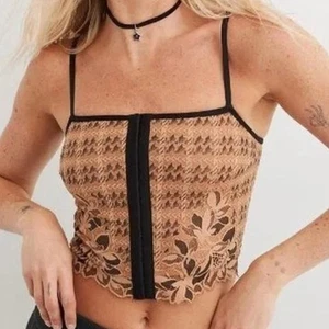 Reggiseno Aerie Show Off invernale corsetto pizzo floreale taglia small cami crop nuovo con etichette - Foto 1 di 14