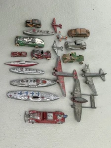 Tootsietoy 1930's Lot Destroyer Carrier Airplane Cars Trucks Diecast Original - Picture 1 of 17