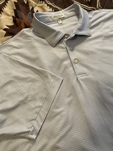 Peter Millar Summer Comfort Polo Shirt Geometric AOP Blau & Pink Herren Gr. XL - Bild 1 von 7