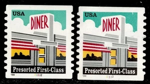 U.S. #3208A Diner Presorted First Class PNC singles P#22222, 33333 (1998) USED - Picture 1 of 1