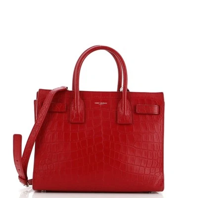 Saint Laurent Sac de Jour NM Bag Crocodile Embossed Leather Nano - Image 1 of 4