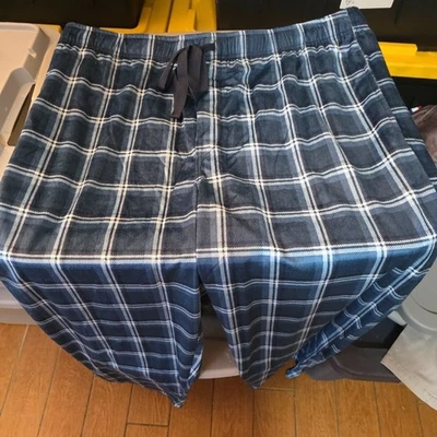 Nuevo "VANHEUSEN" LUXE TOUCH HOMBRE AZUL GRIS ROPA DE DORMIR PANTALONES XXL Foto 1 de 3