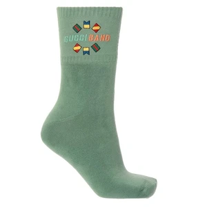 GUCCI SOCKEN BESTICKTES BAND GRÜN BAUMWOLLE KNÖCHELHOCH Gr. L Große 12 - Bild 1 von 9