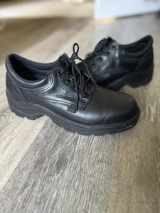 Thorogood Scarpe Donna 9 M Nero Soft Streets Serie Punta Tinta Unita Oxford 534-6905 - Foto 1 di 19