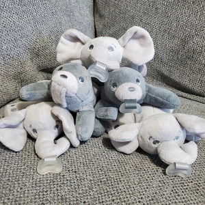 Avent Chupete Peluche Lovey Lote De 5 - 3 Elefantes, 2 Sellos - Juguetes Suaves Bebé - Imagen 1 de 7