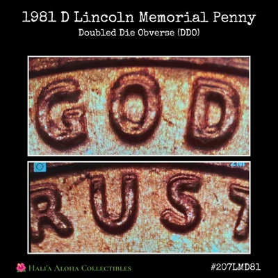 ✨BEAUTIFUL✨ AU-MS 1981 D Lincoln Memorial Cent RD DDO | DDR Error Coin  - Image 1 of 4