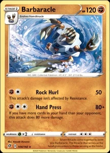 Pokemon - Barbaracle #104/192 - SWSH02: Rebel Clash Rare - Bild 1 von 2