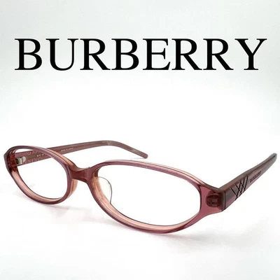 BURBERRY Auténtico Mujeres Gafas Ovaladas Marco B-3005J Rosa Patrón a Cuadros Sin Caja Foto 1 de 4