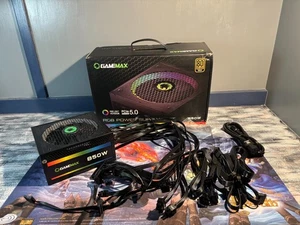 GAMEMAX RGB SMART 850W Ready 80+ GOLDPOWER SUPPLY - TESTÉ AVEC TOUS LES CÂBLES - Photo 1/6