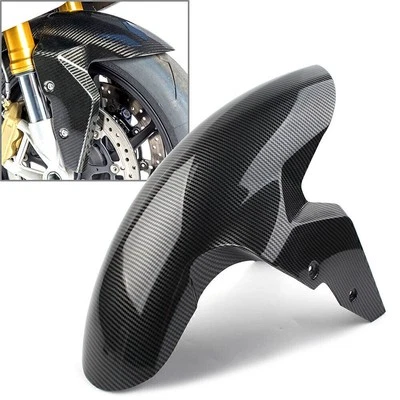 For BMW S1000RR S1000R S1000XR HP4 Carbon Fiber ABS Front Fender Mudguard - Image 1 of 4
