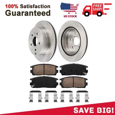 Rotores traseros y pastillas de freno de cerámica para Chevy Equinox GMC Terrain 2010-2016 2017 Foto 1 de 4