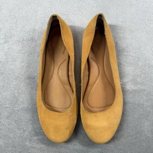 Born Shoes Women’s 9.5 Yellow Mustard Ballet Flats Leather Casual Chic - Picture 1 of 8