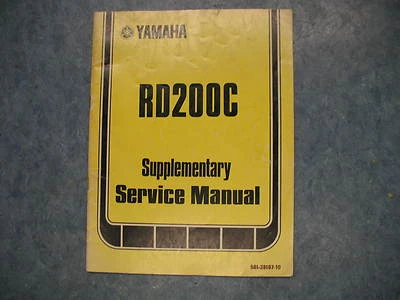 Yamaha RD200 C 1975 manual de servicio suplementario RD200C RD 200 200C 75 Foto 1 de 4