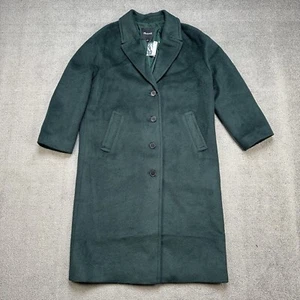 Madewell Women's The Alonzo Coat Size Large Alpaca Wool Forest Green BRAND NEW - Picture 1 of 10