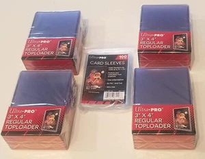 Ultra Pro 3" x 4" Clear Regular Top Loaders - 100 Total + Clear Soft Sleeves - 1 - Picture 1 of 1