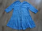 PAPAYA ladies blue denim 3 / 4 sleeve tunic dress UK 14 EXCELLENT COND