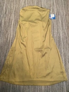 NWT Arizona Jean Co Size L Spaghetti Straps Cowl Neck Short Tank Dress Green - Picture 1 of 1