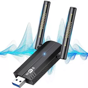USB WiFi Dongle for PC, Wireless USB WiFi Adapter, Dual Band 5G/2.4G, 1300Mbps - Picture 1 of 8