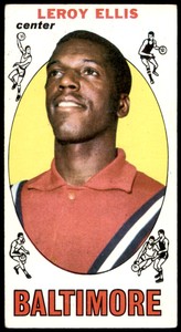 1969 TOPPS LEROY ELLIS 42 GOOD RC BASKETBALL BALTIMORE BULLETS
