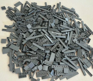 LEGO Lot (60) DARK BLUISH GRAY 2x2 2x4 1x4 1x6 1x8 4162 Finishing Smooth Tile - Picture 1 of 1