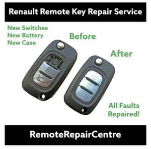 Servicio de reparación para Renault Clio Kangoo Megane Modus 3 botones llave abatible remota - Imagen 1 de 1