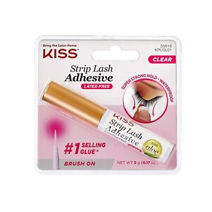 KISS Strip Eyelash Adhesive Clear Best Dermatologist Tested Lash Glue 0.17 Ounce