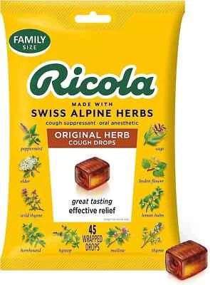 Gotas para la tos de hierbas Ricola originales, 45 unidades Foto 1 de 4