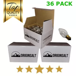 36 Pack | Quality Salt Lamp Oil Heat Scent Night Light Clear Bulb | 110V 15W E12 - Picture 1 of 4