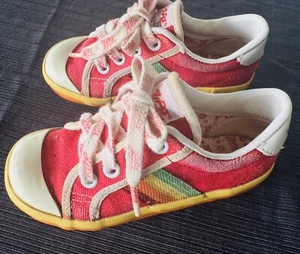 Vtg 8.5 70s 80s Toddler Sneakers Shoes Zipps Stride Rite Pink Rainbow Youth Girl - Picture 1 of 6