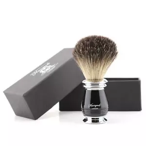 Regalo perfetto - Spazzola da barba da uomo puro tasso nero capelli per la casa e rasatura da barbiere - Foto 1 di 3