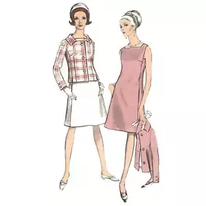 Vestido y chaqueta mod para mujer de los años 60 con patrón - Imagen 1 de 1